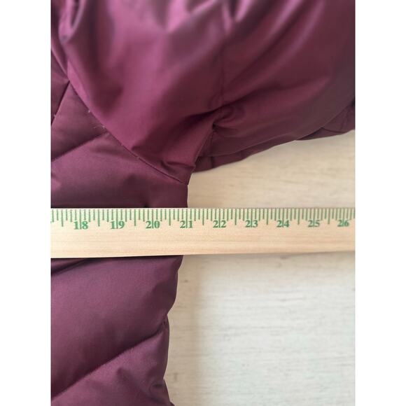 Lands' End Women's Down Shimmery Bergundy Purple Long Parka Size Medium - Picture 14 of 16